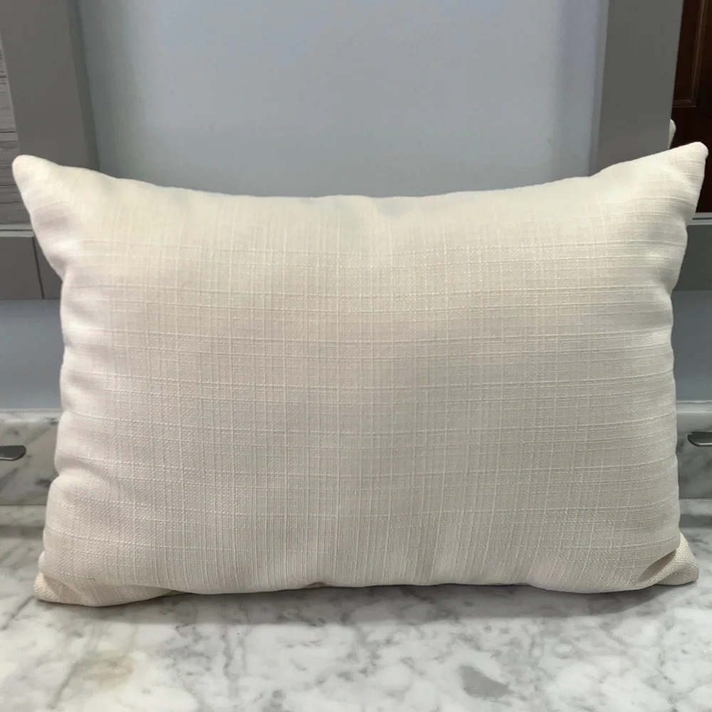 Illinois Home for the Holidays Decorative Pillow - Cream and Black 19in x 13 in